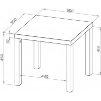 Энкель 50 журнальный стол 50x50x45, белый